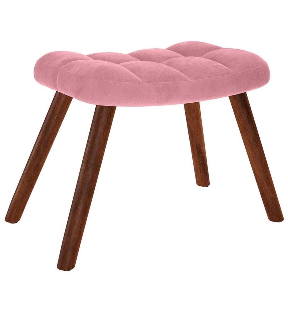Relaxsessel mit Hocker Rosa Samt