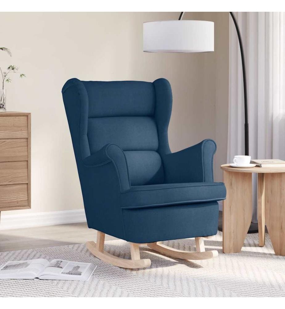 Schaukelsessel Blau 74x90x102 cm Stoff