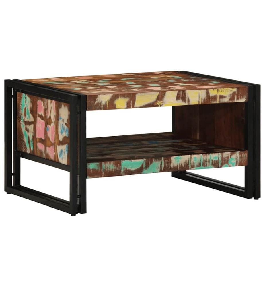 Couchtisch Mehrfarbig 70x50x38 cm Altholz Massivholz