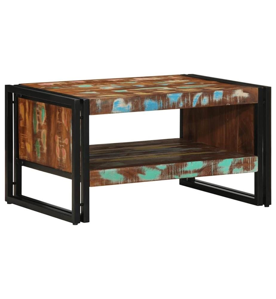 Couchtisch Mehrfarbig 70x50x38 cm Altholz Massivholz