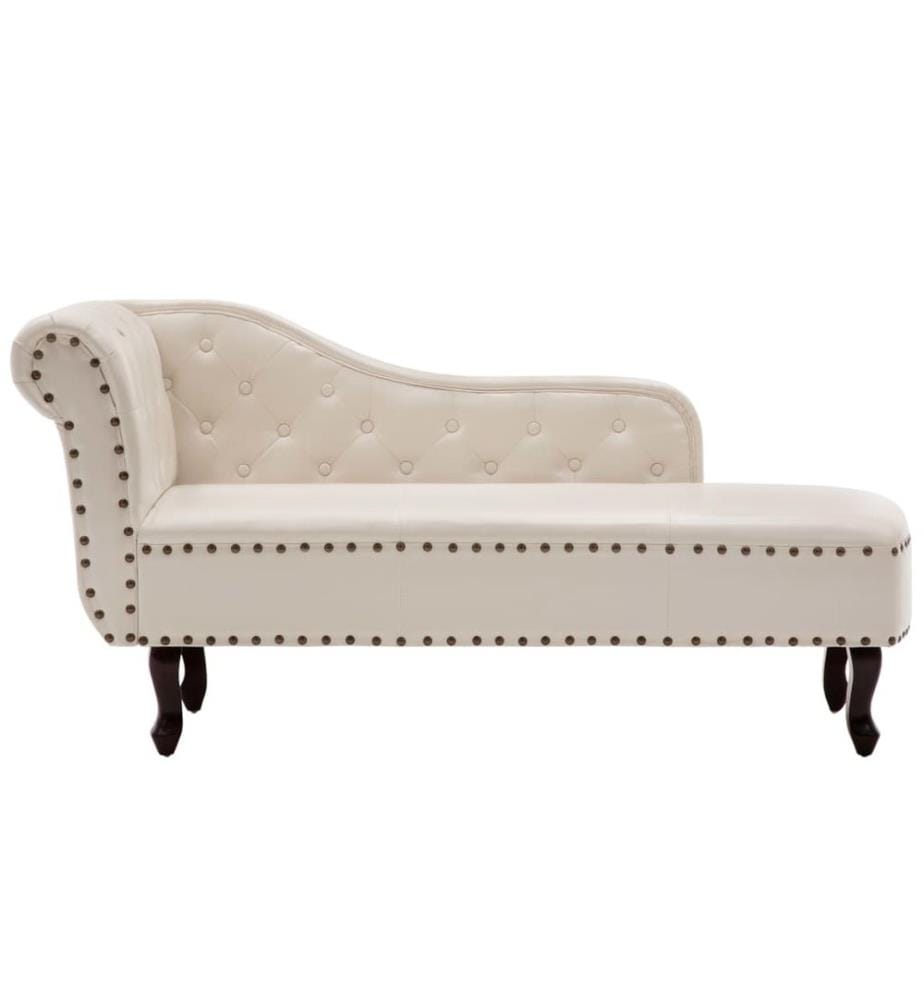 Chaiselongue Creme Kunstleder