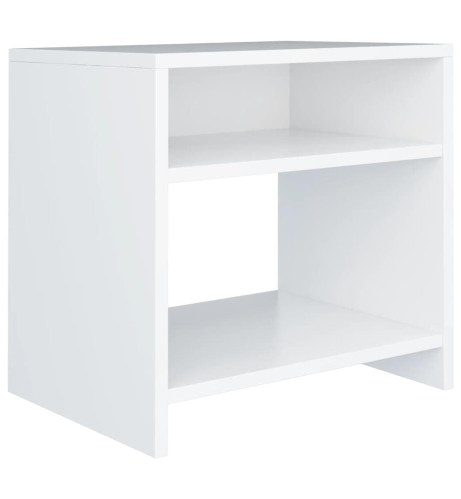 Nachttisch Weiss 40x30x40 cm Holzwerkstoff