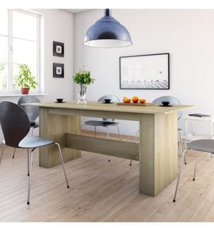 Table à manger Chêne sonoma 180x90x76 cm Bois d'ingénierie