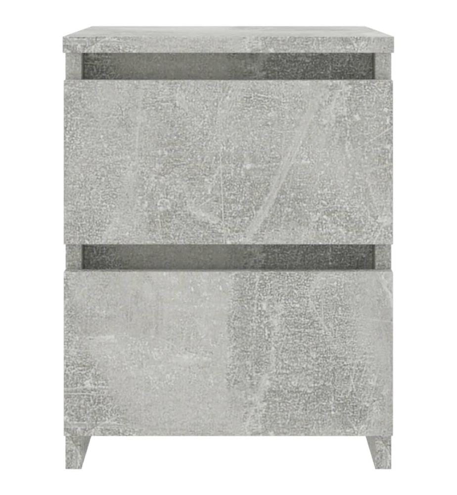 Table de chevet Gris béton 30x30x40 cm Bois d'ingénierie