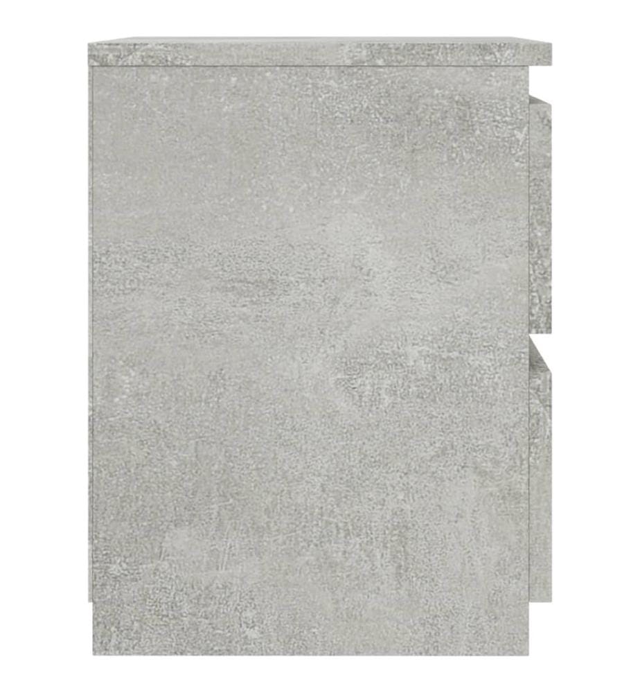 Table de chevet Gris béton 30x30x40 cm Bois d'ingénierie