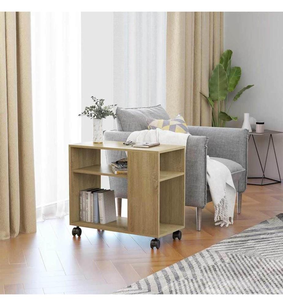 Table d'appoint Chêne sonoma 70x35x55 cm Bois d'ingénierie