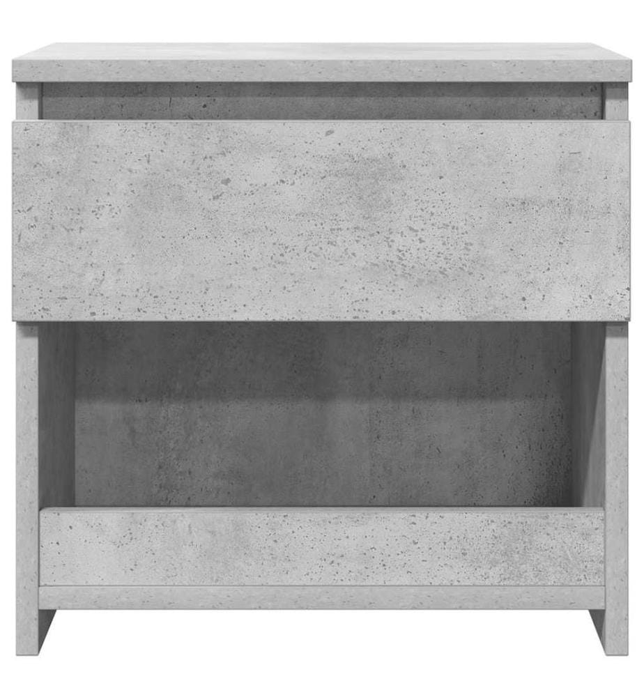 Table de chevet Gris béton 40x30x39 cm Bois d'ingénierie