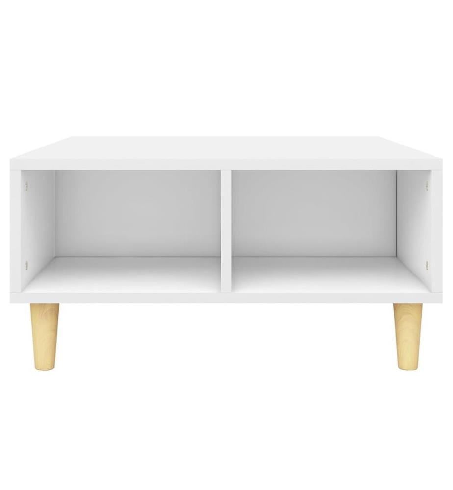 Table basse blanc 60x60x30 cm bois d'ingénierie
