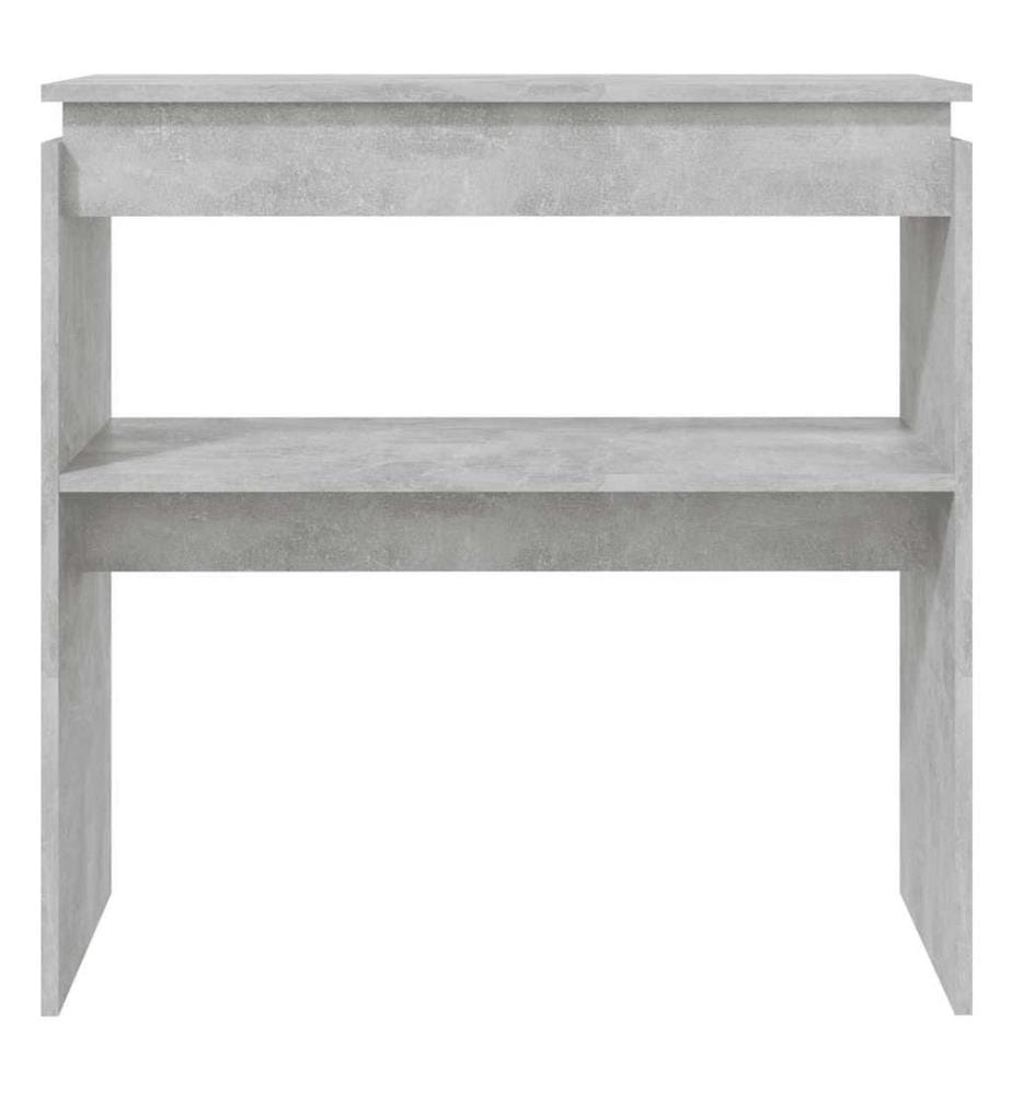 Table console Gris béton 80x30x80 cm Aggloméré