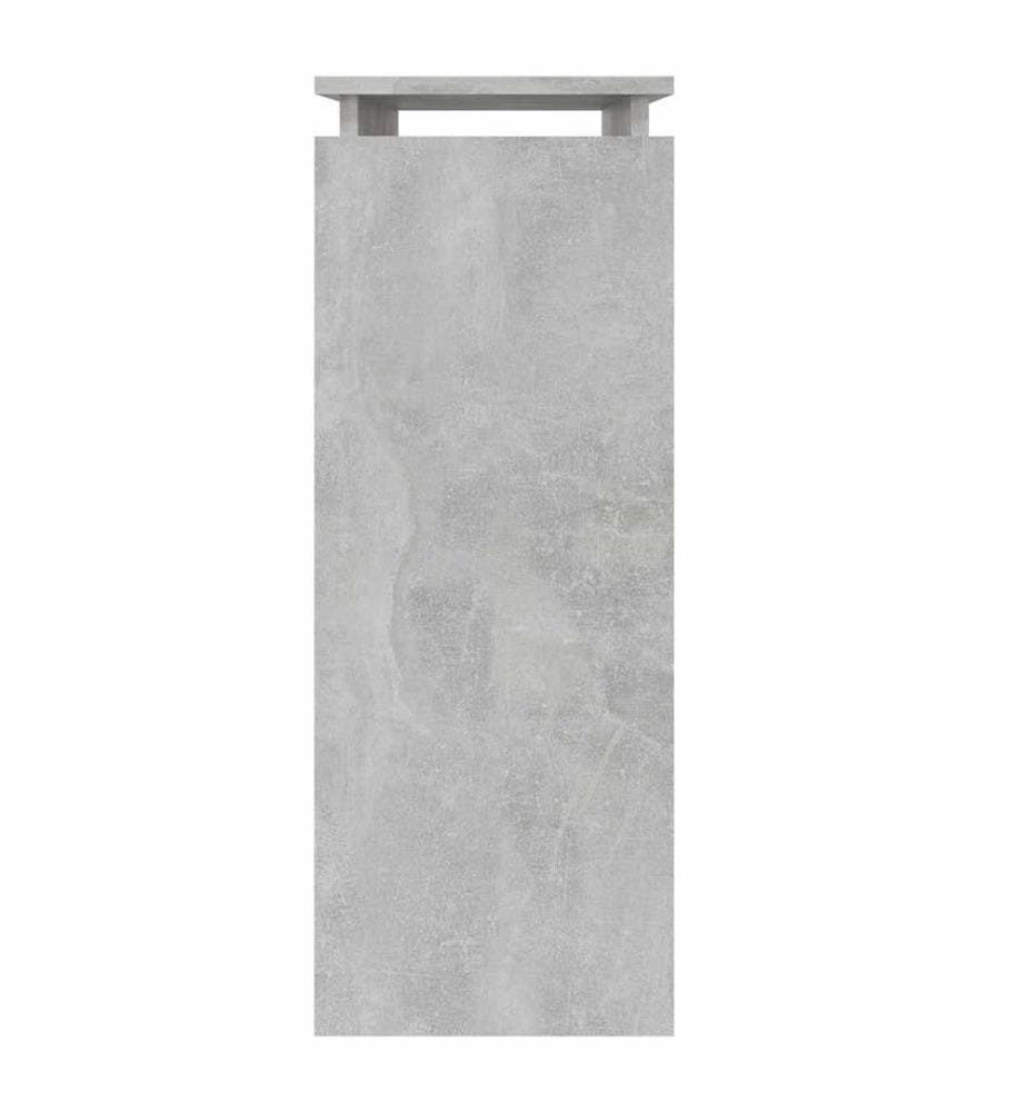 Table console Gris béton 80x30x80 cm Aggloméré