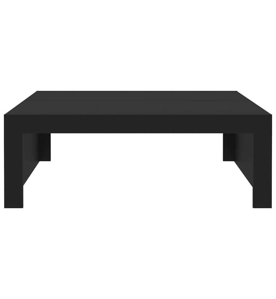 Table basse noir 100x100x35 cm bois d'ingénierie