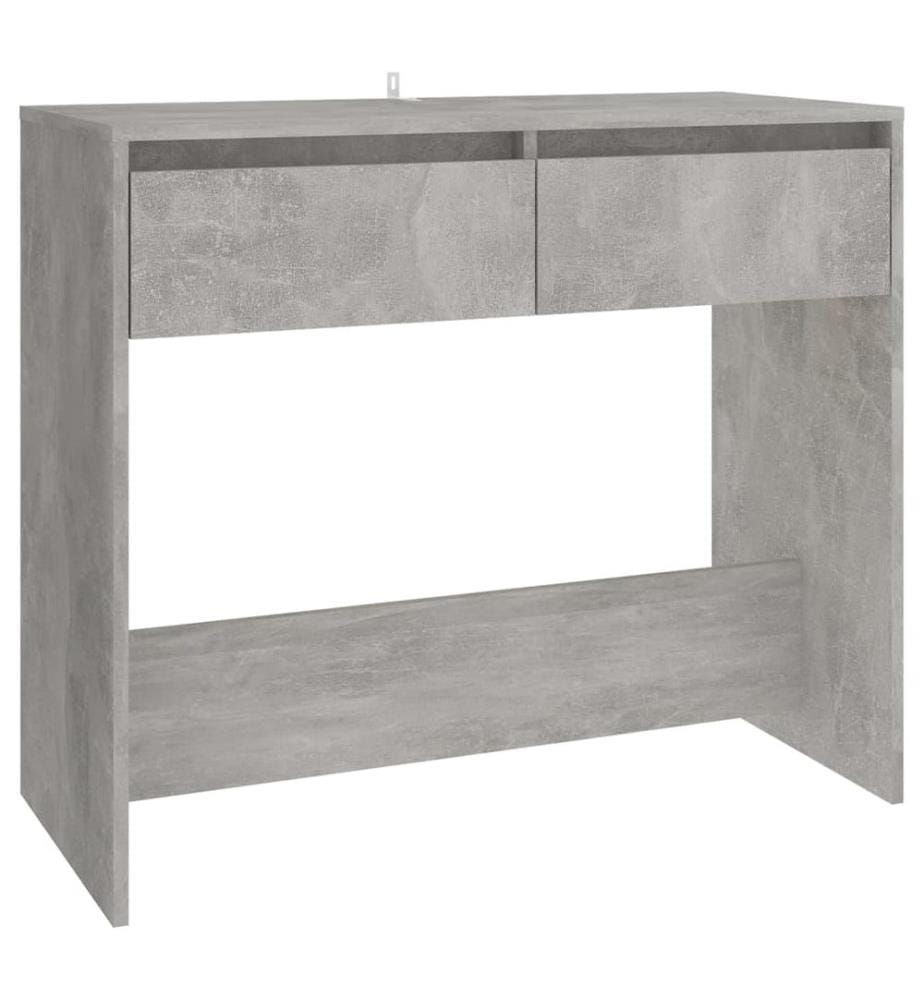 Table console gris béton 89x41x76,5 cm bois d'ingénierie