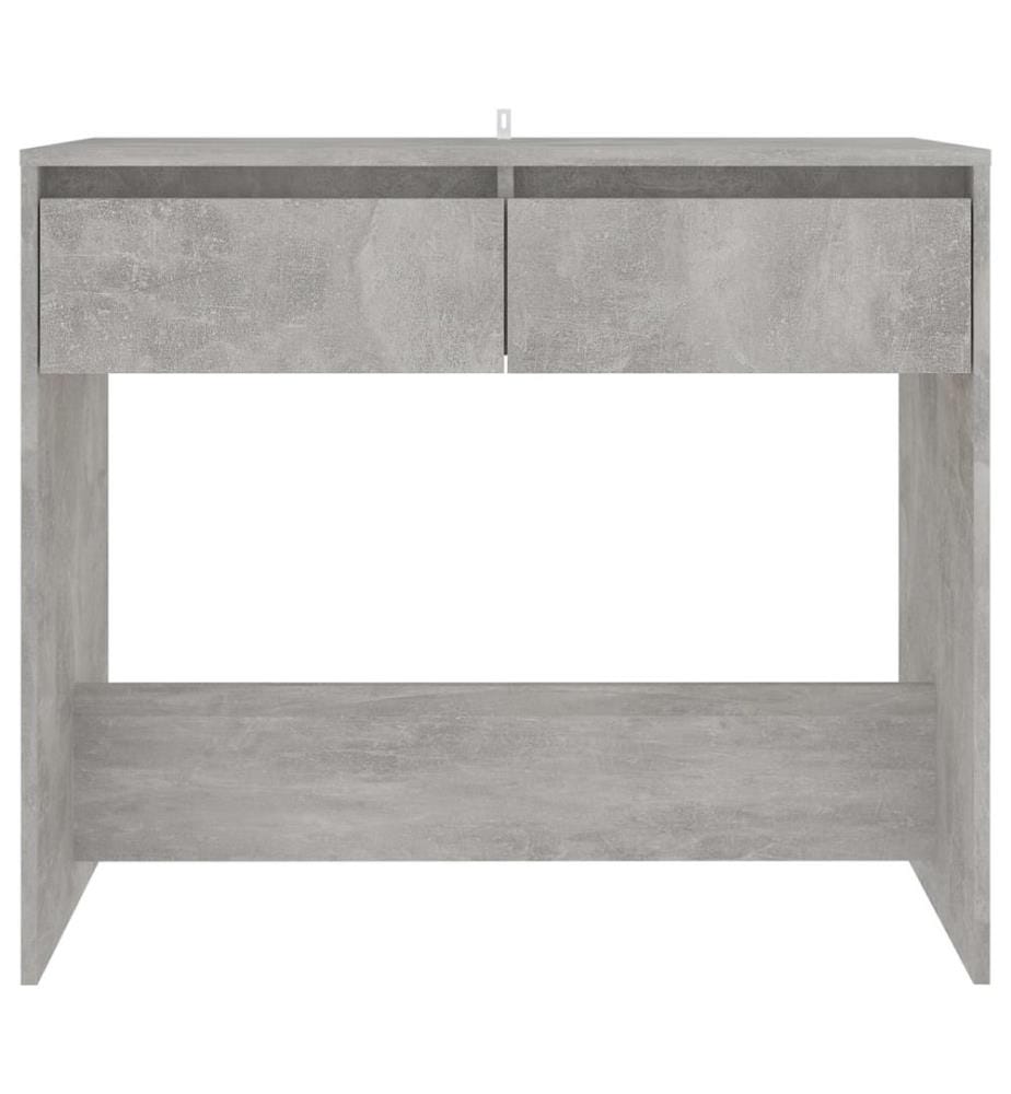 Table console gris béton 89x41x76,5 cm bois d'ingénierie