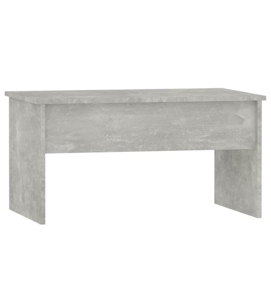 Table basse gris béton 80x50,5x41,5 cm bois d'ingénierie