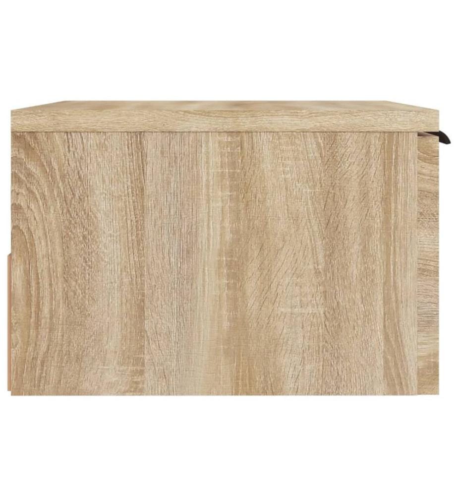 Table de chevet murale Chêne sonoma 34x30x20 cm