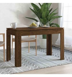 Table à dîner Chêne marron 120x60x76 cm bois d'ingénierie