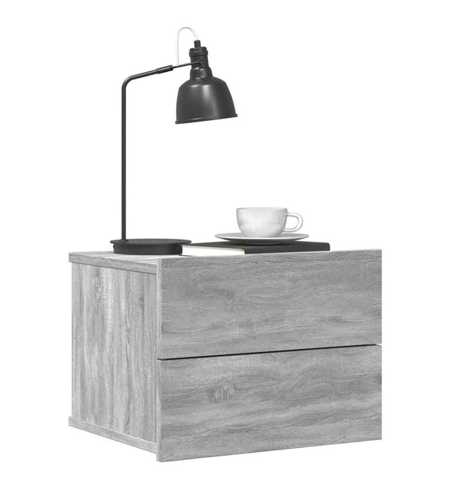 Tables de chevet 2 pcs Sonoma gris 40x30x30cm Bois d'ingénierie