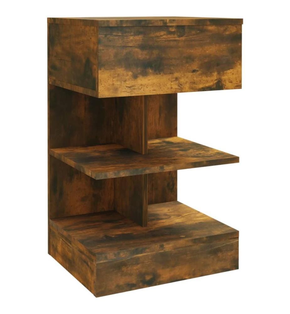 Tables de chevet 2 pcs chêne fumé 40x35x65 cm bois d'ingénierie