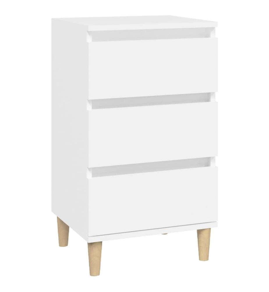Nachttisch Weiss 40x35x70 cm Holzwerkstoff