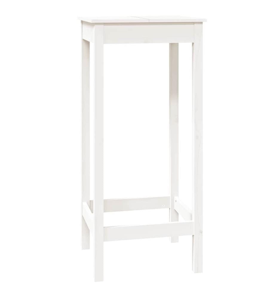 Bartisch Weiss 50x50x110 cm Massivholz Kiefer