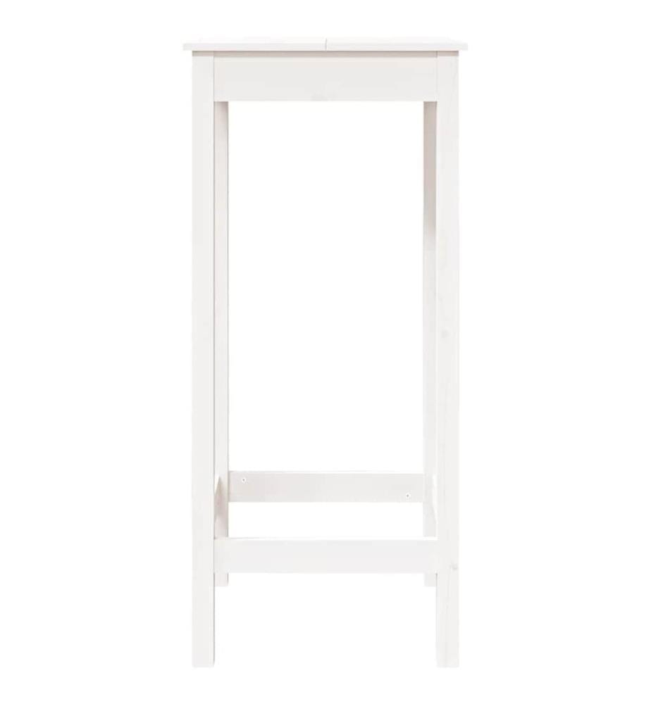 Bartisch Weiss 50x50x110 cm Massivholz Kiefer
