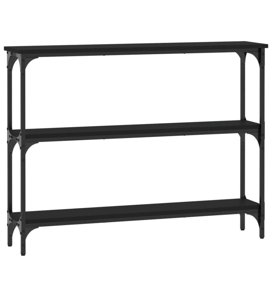 Table console noir 100x22,5x75 cm bois d'ingénierie