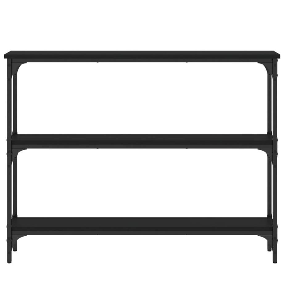 Table console noir 100x22,5x75 cm bois d'ingénierie