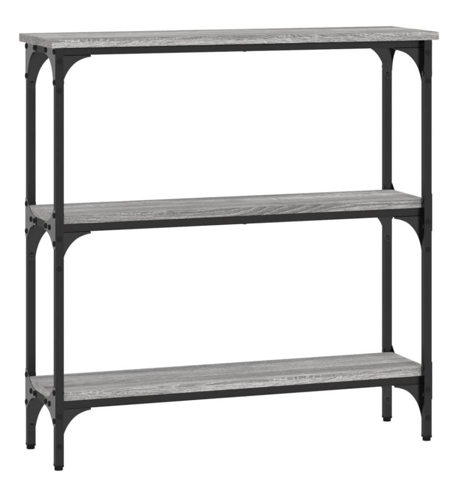 Table console sonoma gris 75x22,5x75 cm bois d'ingénierie