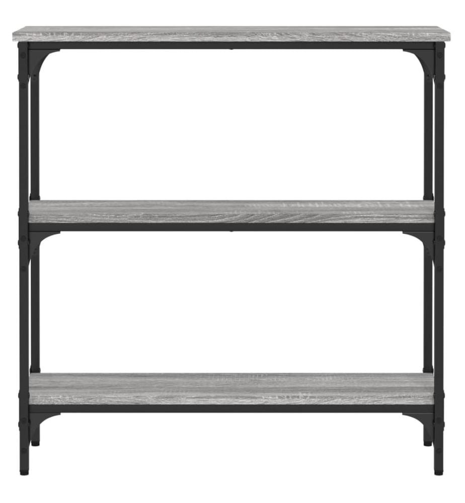 Table console sonoma gris 75x22,5x75 cm bois d'ingénierie
