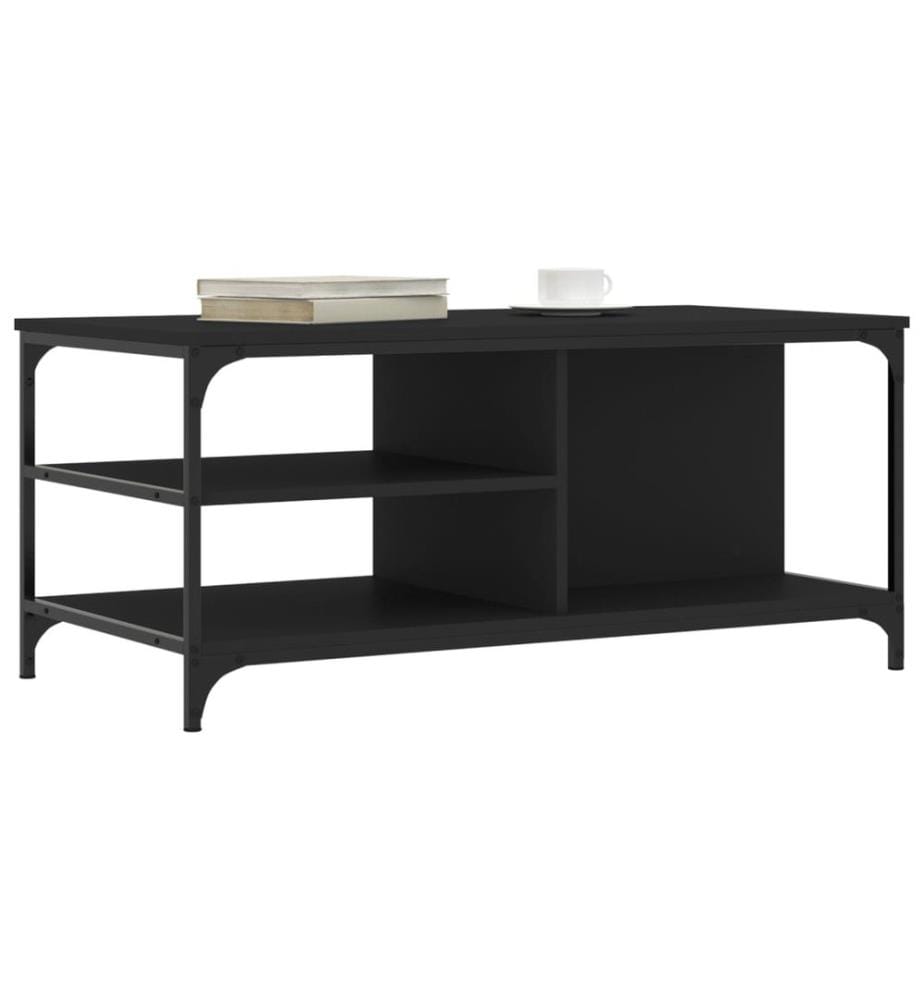 Table basse Noir 100x50x45 cm Bois d'ingénierie