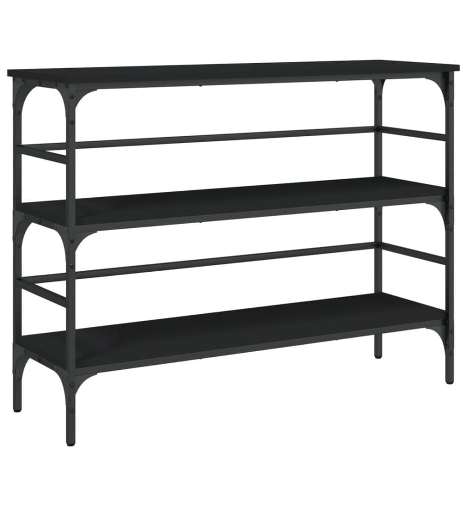 Table console noir 100x32x75 cm bois d'ingénierie