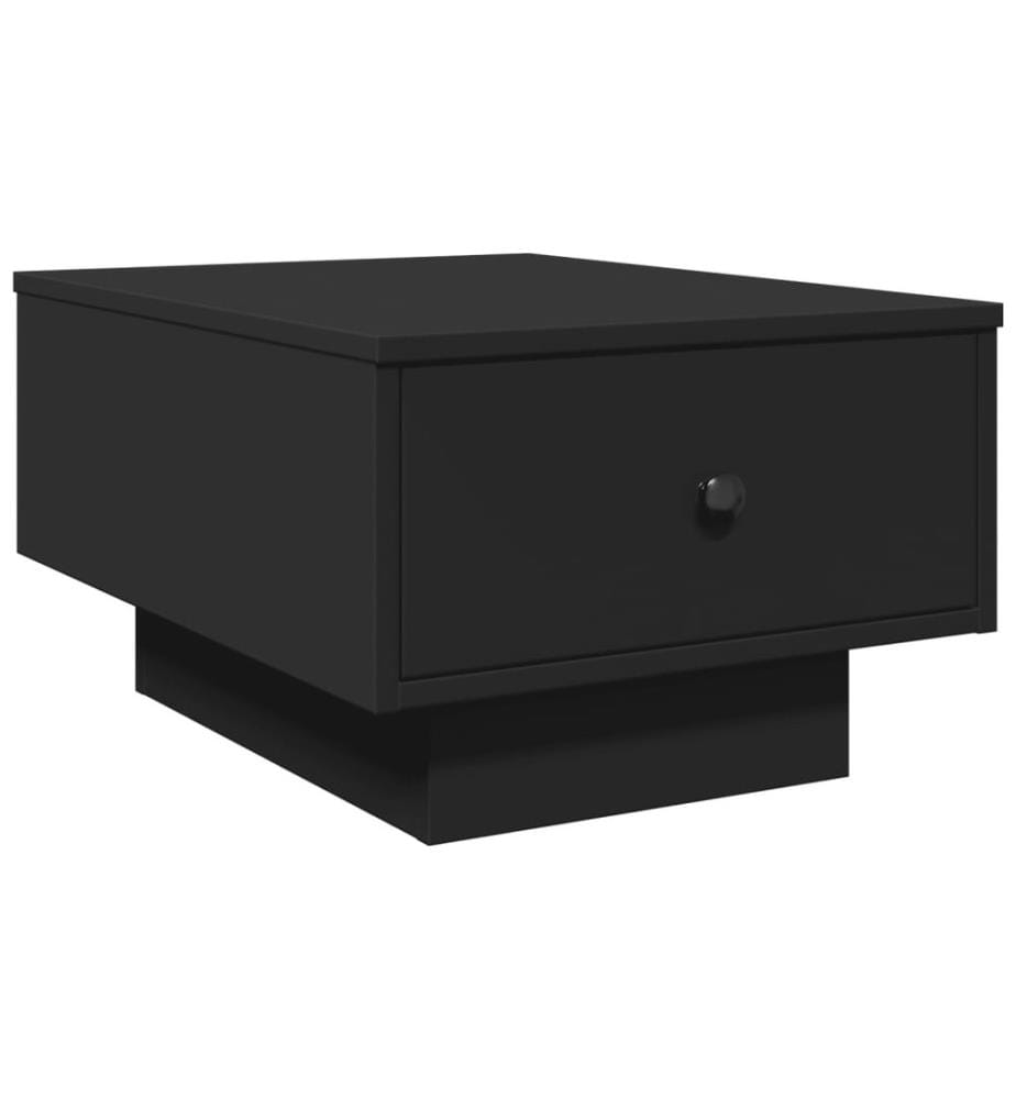 Table basse noir 60x45x31 cm bois d'ingénierie