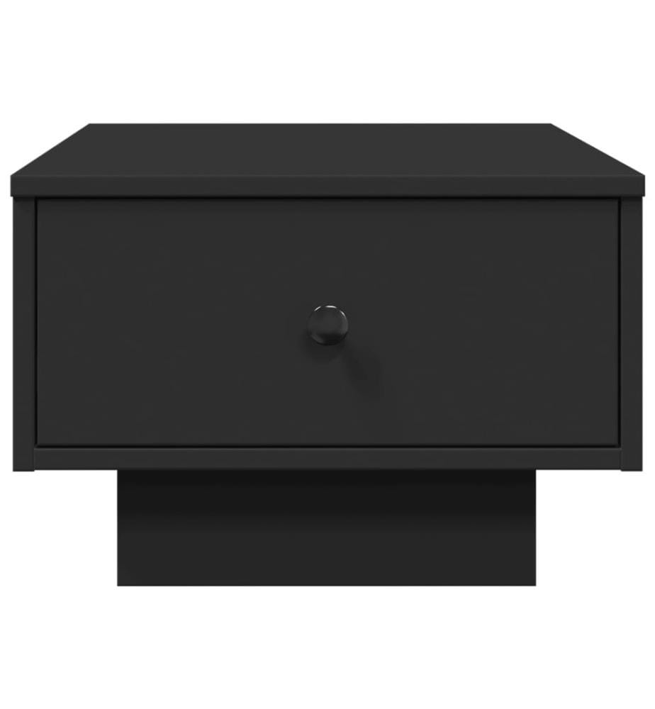 Table basse noir 60x45x31 cm bois d'ingénierie