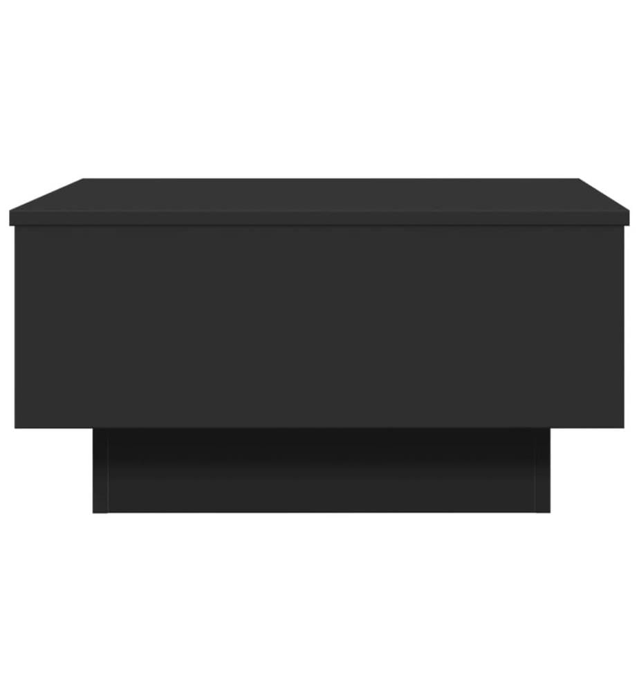 Table basse noir 60x45x31 cm bois d'ingénierie