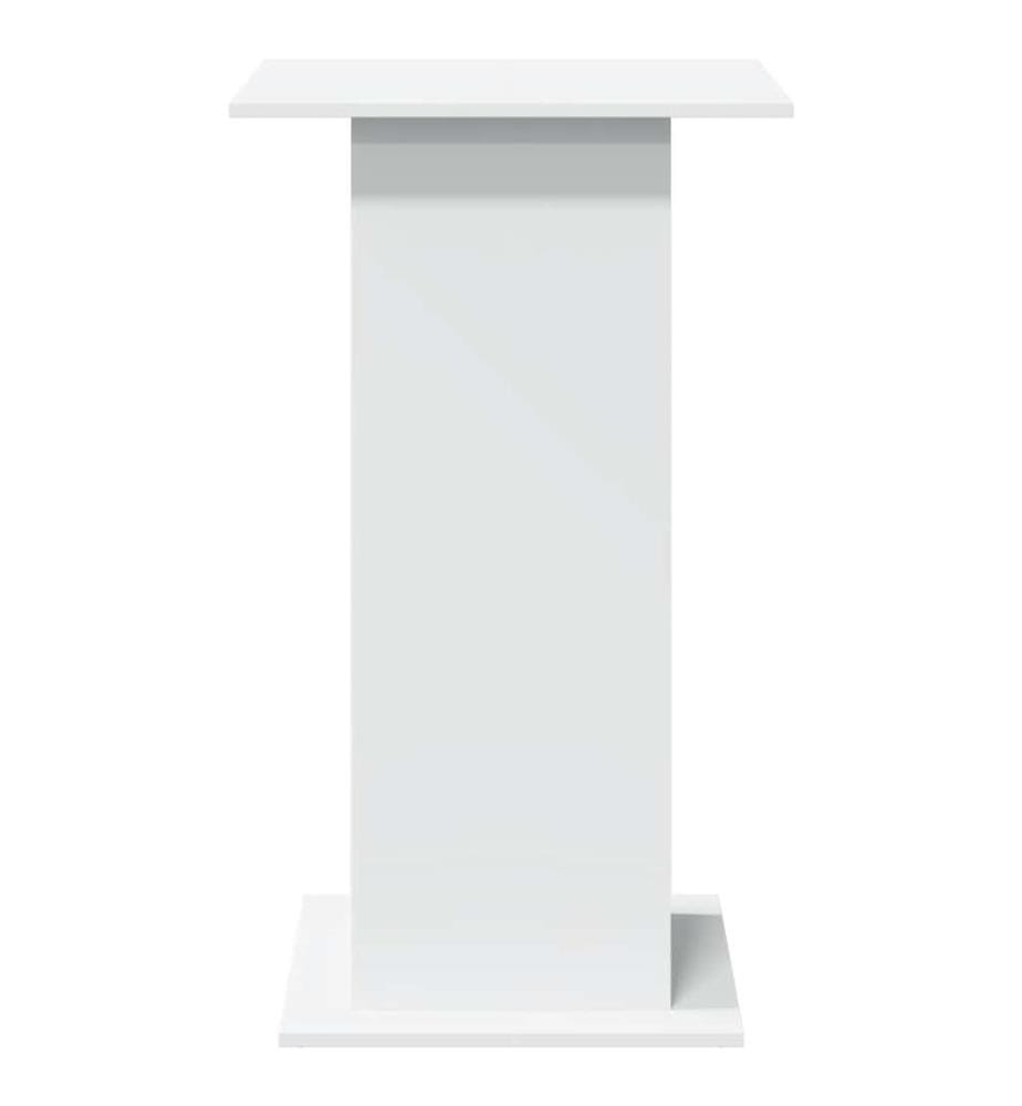 Bartisch mit Ablagen Weiss 60x60x102 cm Holzwerkstoff
