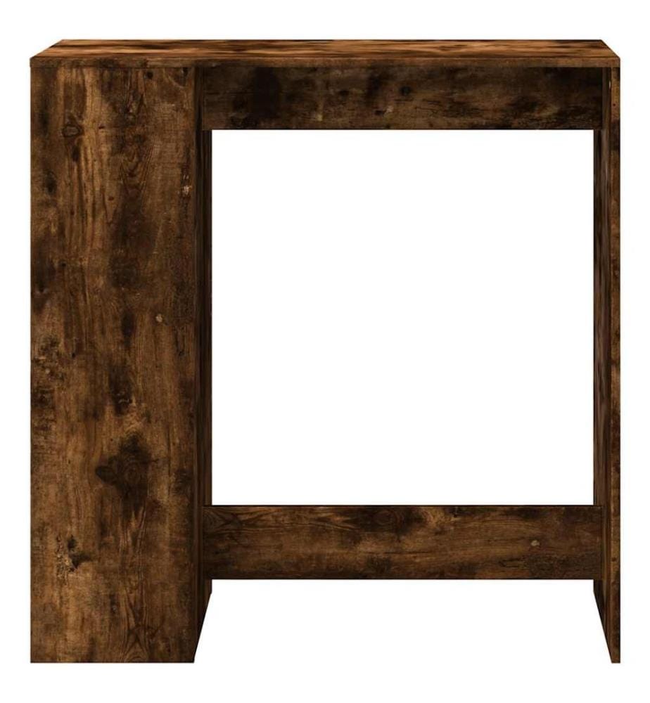 Table de bar avec étagères chêne fumé bois d'ingénierie