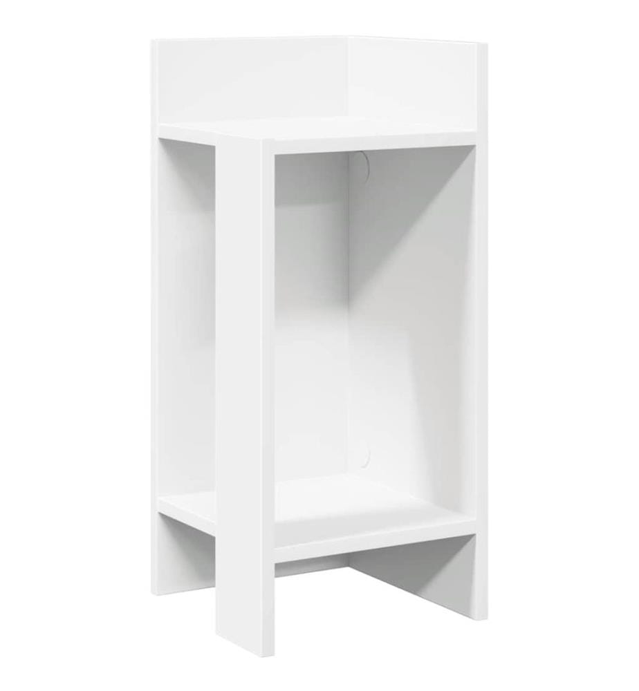 Beistelltisch mit Ablage Weiss 25,5x27x60 cm