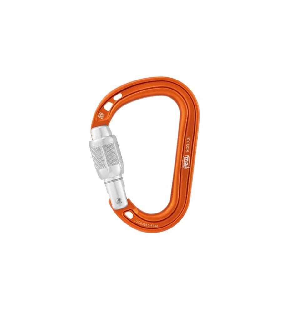 PETZL - Rocha Screw Lock Carabiner, Orange