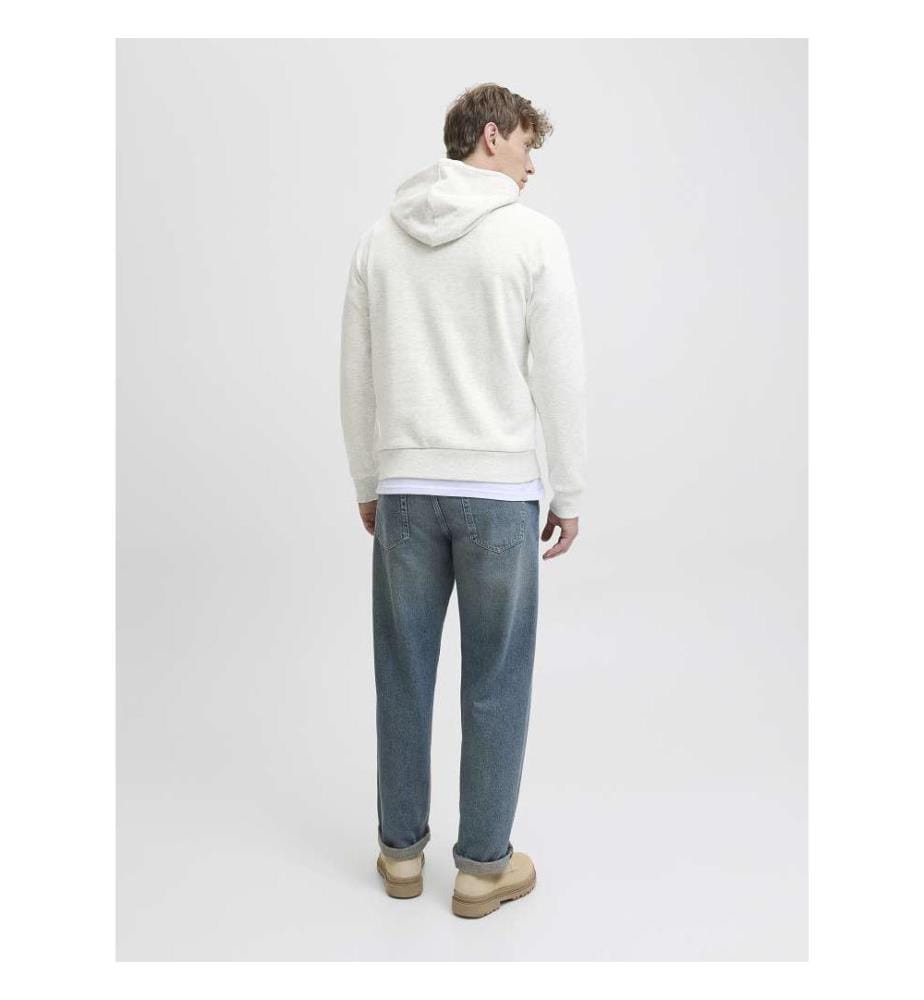 Hoodie - White-Melange
