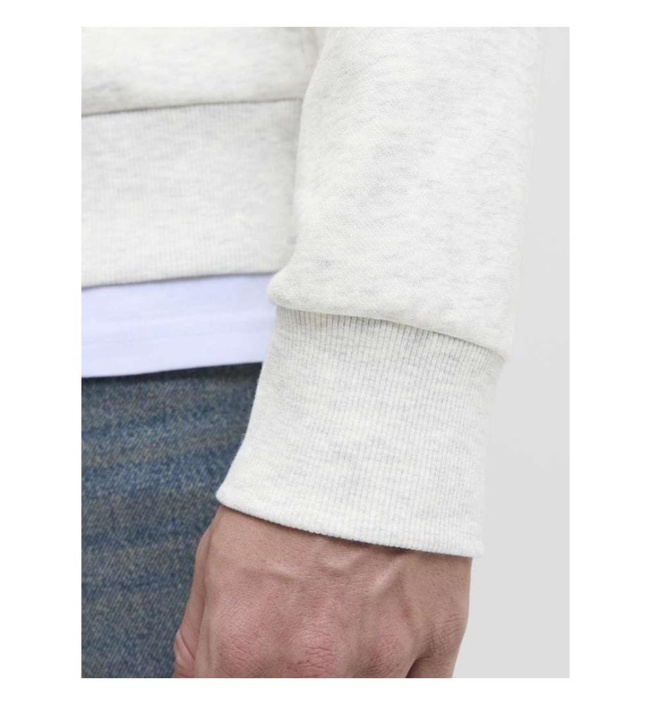 Hoodie - White-Melange