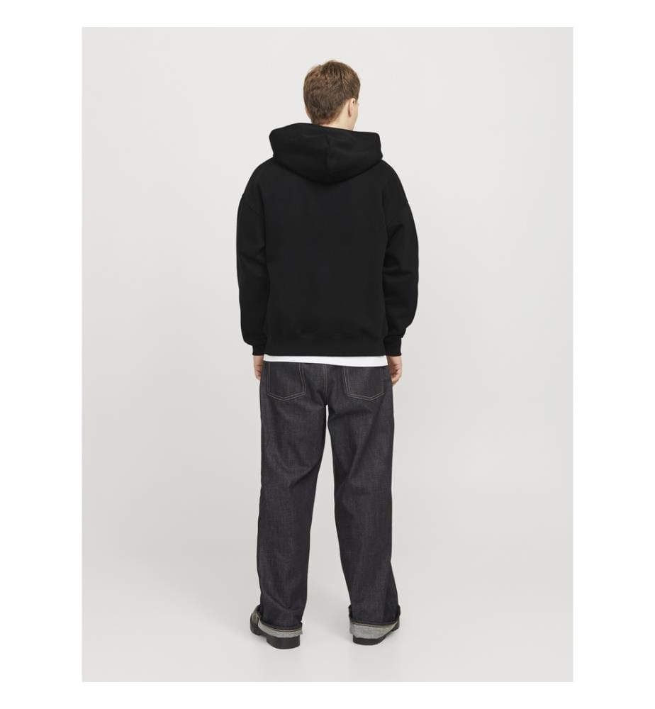 Kapuzen-Sweatshirt mit Reissverschluss - Schwarz