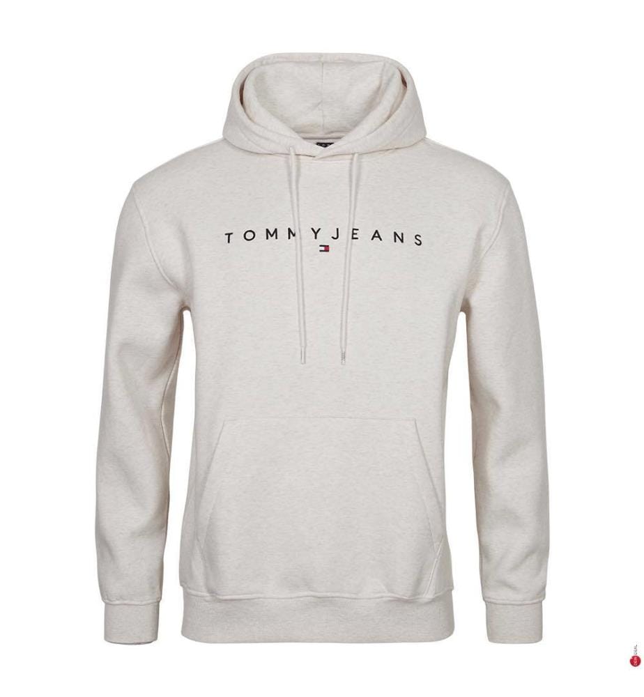 Hoodie Linear Logo Regular Fit - Oat Marl Htr