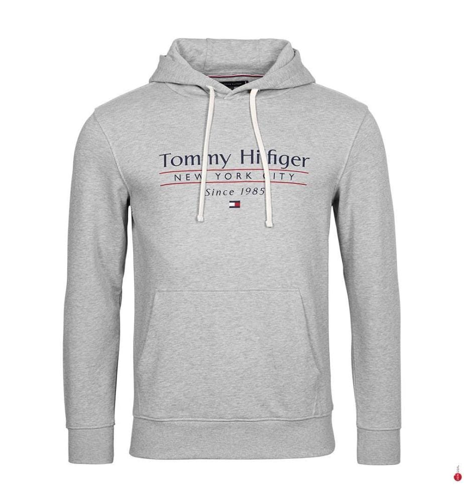 Hoodie Center Stack - Gris clair