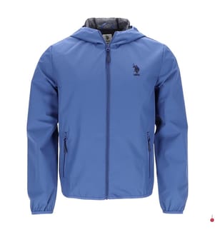 Giacca con cappuccio e zip - Blu