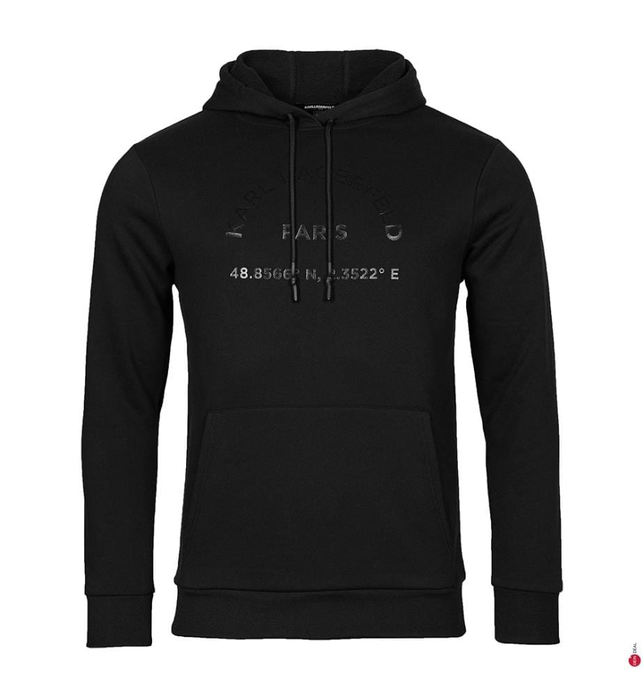 Hoodie Latitude/Longitude - Noir