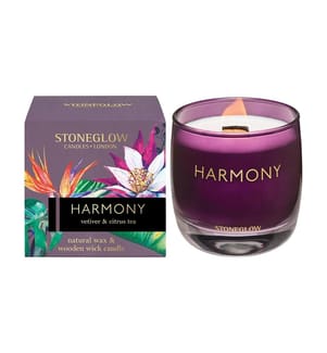 Bougie parfumée Harmony Vétiver & Thé Agrumes - 210 g