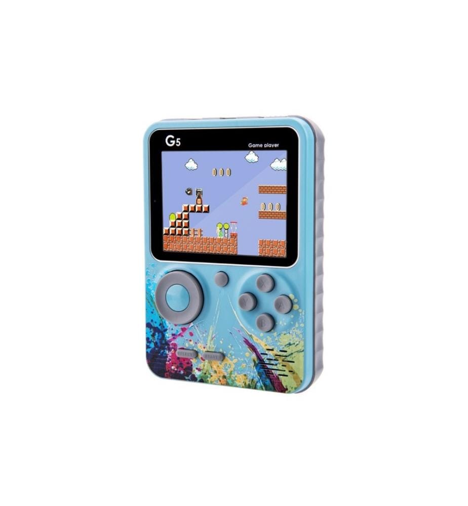 500-Spiele-Emulator-Konsole mit Multiplayer-Controller - StreetArt-Modell - Blau