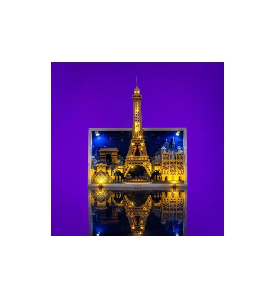 Kit d'éclairage LED Light My Bricks LMB 2.0 pour LEGO 21064 Paris Ville de l'amour