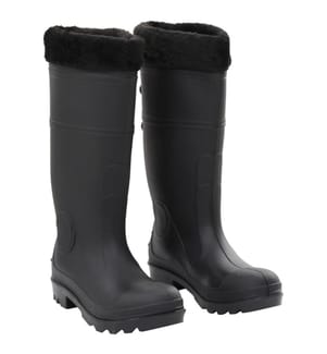 Gummistiefel mit Herausnehmbarem Innenfutter Schwarz Gr. 38 PVC