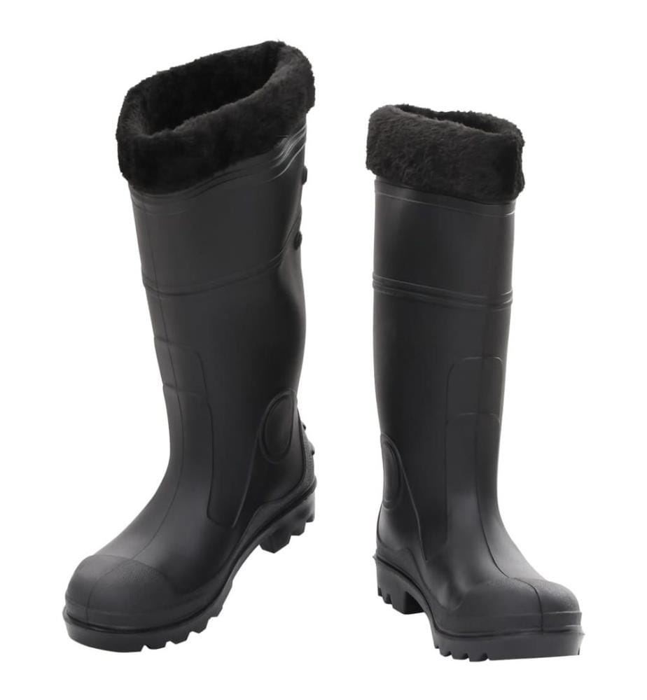 Gummistiefel mit Herausnehmbarem Innenfutter Schwarz Gr. 38 PVC